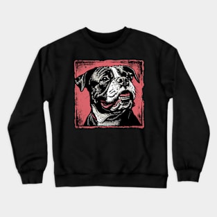 Retro Art American Bully Dog Lover Crewneck Sweatshirt